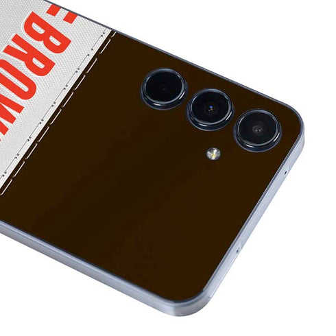 NFL Cleveland Browns White Striped Galaxy A36 5G Skin