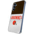 NFL Cleveland Browns White Striped Galaxy A55 5G Clear Case