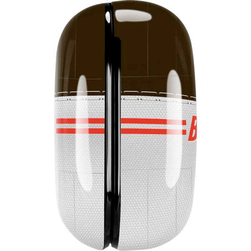 NFL Cleveland Browns White Striped Galaxy Buds Live Skin