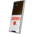 NFL Cleveland Browns White Striped Galaxy S23 Ultra Clear Case