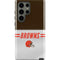 NFL Cleveland Browns White Striped Galaxy S23 Ultra Pro Case