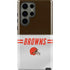 NFL Cleveland Browns White Striped Galaxy S23 Ultra Pro Case