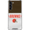 NFL Cleveland Browns White Striped Galaxy S24 FE Clear Case