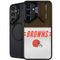 NFL Cleveland Browns White Striped Galaxy S24 FE Kickstand Case