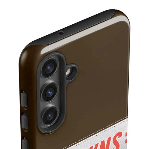 NFL Cleveland Browns White Striped Galaxy S25 Impact Case