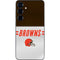 NFL Cleveland Browns White Striped Galaxy S25 Skin