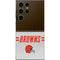 NFL Cleveland Browns White Striped Galaxy S25 Ultra Skin