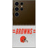 NFL Cleveland Browns White Striped Galaxy S25 Ultra Skin