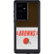 NFL Cleveland Browns White Striped Galaxy S24 Ultra Waterproof Case