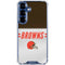 NFL Cleveland Browns White Striped Galaxy S25 Clear Case