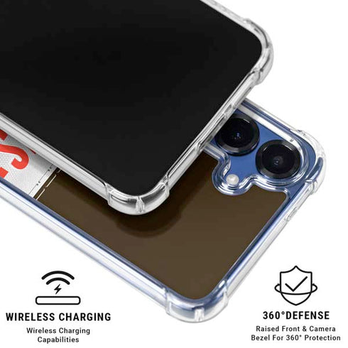 NFL Cleveland Browns White Striped Galaxy S25 Clear Case