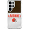 NFL Cleveland Browns White Striped Galaxy S25 Ultra Clear Case