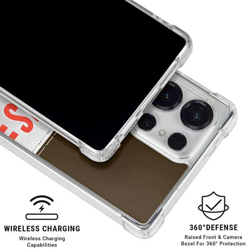 NFL Cleveland Browns White Striped Galaxy S25 Ultra Clear Case