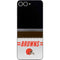 NFL Cleveland Browns White Striped Galaxy Z Flip6 Skin