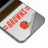 NFL Cleveland Browns White Striped Galaxy Z Flip6 Skin