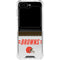 NFL Cleveland Browns White Striped Galaxy Z Flip6 Clear Case