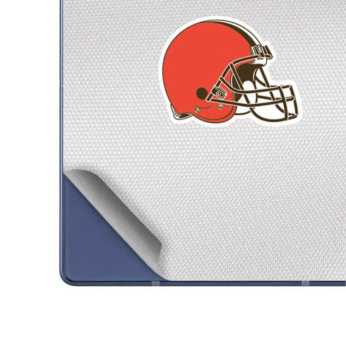 NFL Cleveland Browns White Striped Galaxy Z Fold6 Skin