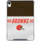 NFL Cleveland Browns White Striped iPad 11th Gen (2025) Clear Case