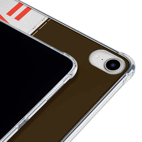 NFL Cleveland Browns White Striped iPad 11th Gen (2025) Clear Case