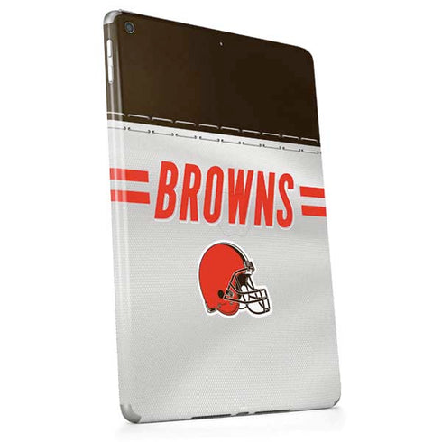 NFL Cleveland Browns White Striped Apple iPad Skin
