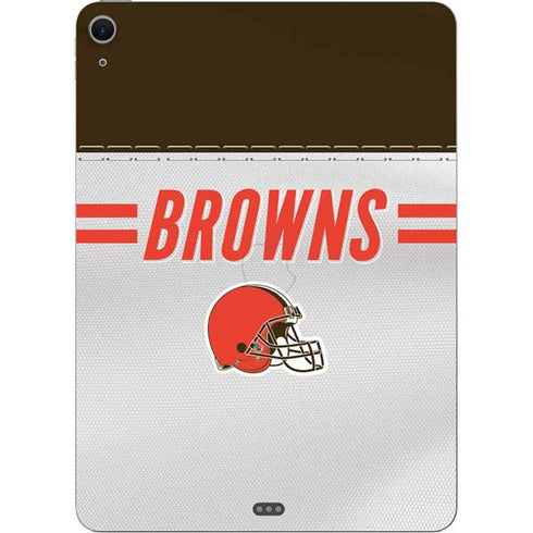 NFL Cleveland Browns White Striped Apple iPad Air Skin