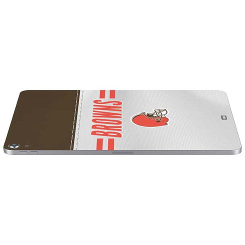 NFL Cleveland Browns White Striped Apple iPad Air Skin