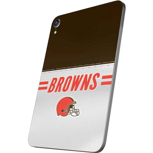 NFL Cleveland Browns White Striped Apple iPad Mini Skin