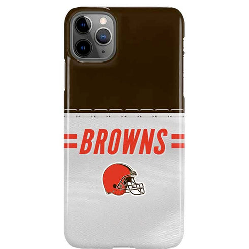 NFL Cleveland Browns White Striped iPhone Cases