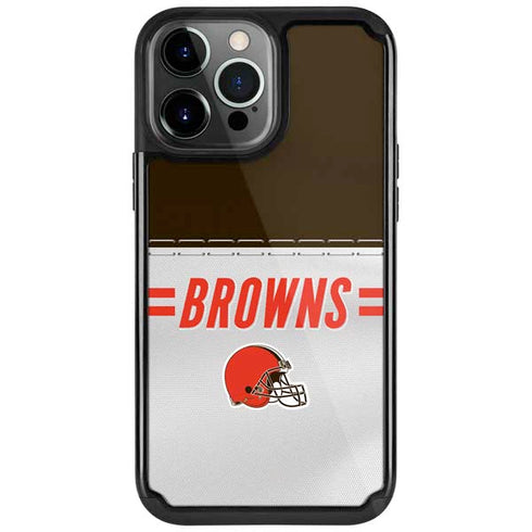 NFL Cleveland Browns White Striped iPhone Cases