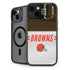 NFL Cleveland Browns White Striped iPhone 14 Plus Kickstand Case