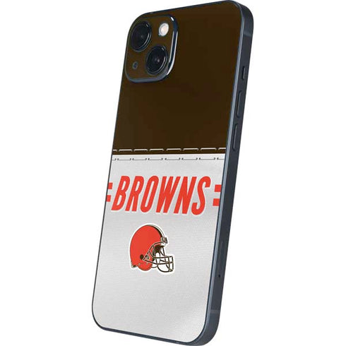 NFL Cleveland Browns White Striped iPhone Skins