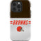 NFL Cleveland Browns White Striped iPhone 15 Pro Impact Case