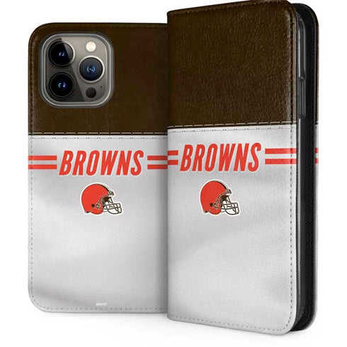 NFL Cleveland Browns White Striped iPhone Cases