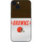 NFL Cleveland Browns White Striped iPhone 15 Skin