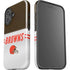 NFL Cleveland Browns White Striped iPhone 16 Impact Case