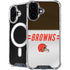 NFL Cleveland Browns White Striped iPhone 16 Plus MagSafe Case