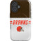 NFL Cleveland Browns White Striped iPhone 16 Plus Magsafe Impact Case