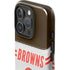 NFL Cleveland Browns White Striped iPhone 16 Pro Impact Case