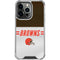 NFL Cleveland Browns White Striped iPhone 16 Pro Max Clear Case