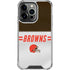 NFL Cleveland Browns White Striped iPhone 16 Pro Max Clear Case