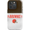 NFL Cleveland Browns White Striped iPhone 16 Pro Max Impact Case