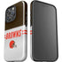 NFL Cleveland Browns White Striped iPhone 16 Pro Max Impact Case