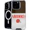 NFL Cleveland Browns White Striped iPhone 16 Pro Max MagSafe Case
