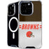 NFL Cleveland Browns White Striped iPhone 16 Pro Max MagSafe Case