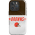 NFL Cleveland Browns White Striped iPhone 16 Pro Max Magsafe Impact Case