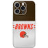 NFL Cleveland Browns White Striped iPhone 16 Pro Skin