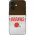 NFL Cleveland Browns White Striped iPhone 16 Skin