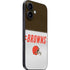 NFL Cleveland Browns White Striped iPhone 16 Skin