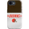 NFL Cleveland Browns White Striped iPhone 16e Impact Case