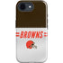 NFL Cleveland Browns White Striped iPhone 16e Impact Case